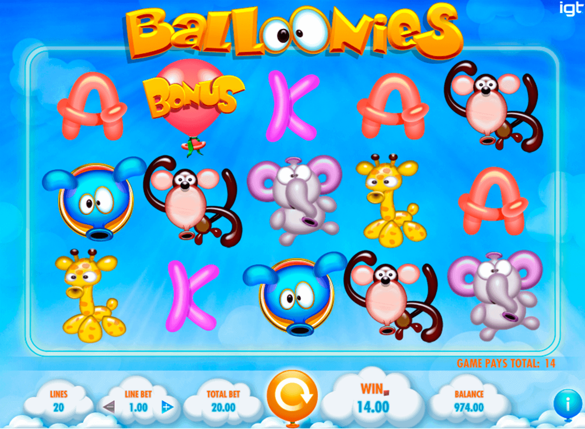 balloonies slot game