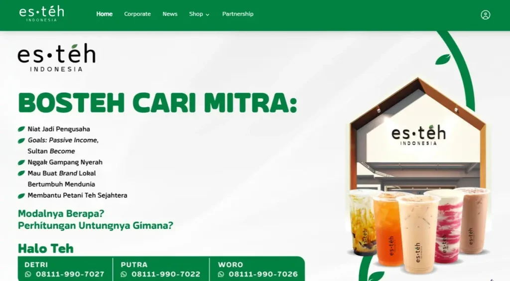 Franchise Minuman Esteh Indonesia